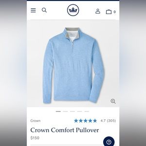 Peter Millar Crown Comfort 1/4 zip - Medium